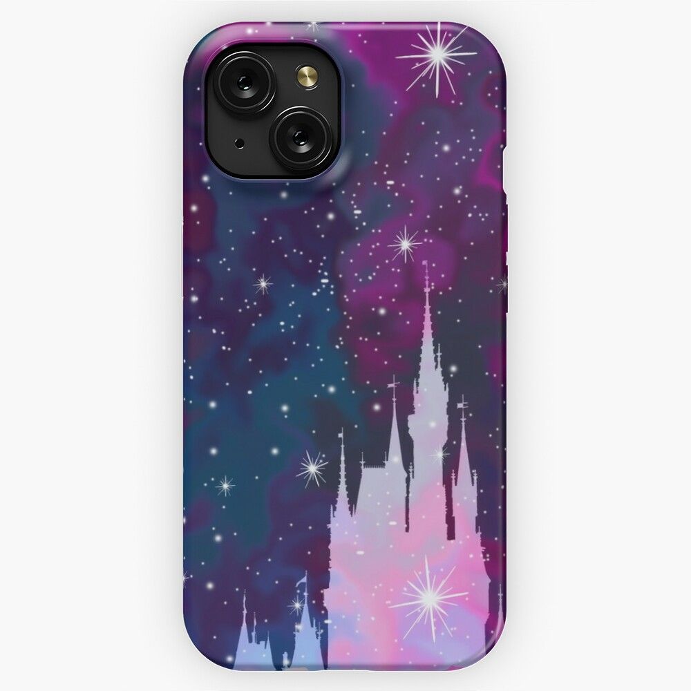 Magic Castle Silhouette Space iPhone 15 Slim Phone Case Cover