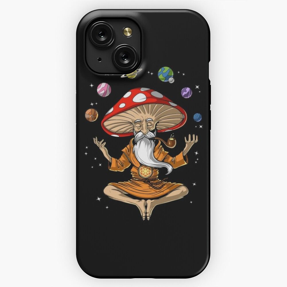 Magic Mushroom Buddha iPhone 15 Slim Phone Case Cover