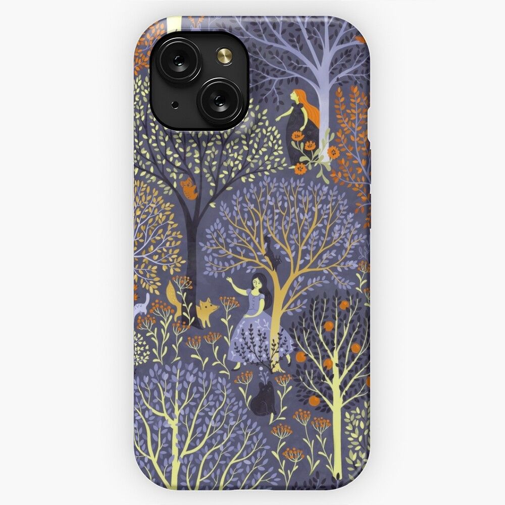 Magical Forest In Blue iPhone 15 Slim Phone Case Cover