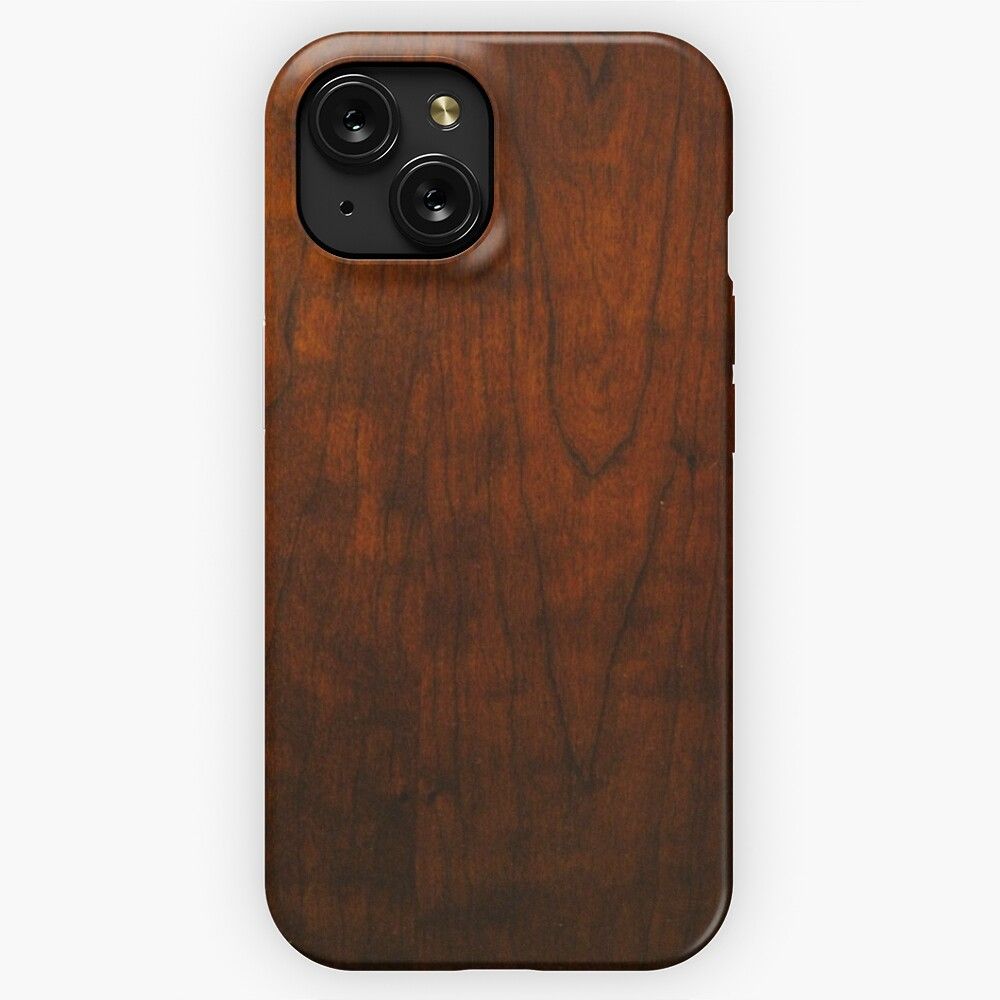 Mahogany Wood Texture iPhone 15 Slim Phone Case Cover