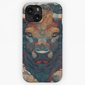 Majestic Bull Chinese Guochao iPhone 15 Slim Phone Case Cover