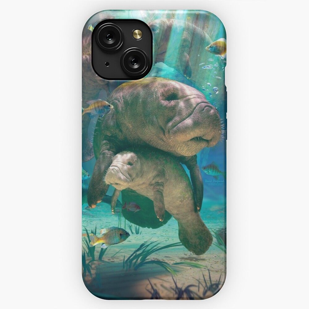 Manatee iPhone 15 Slim Phone Case Cover