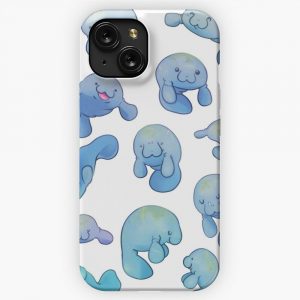 Manatees iPhone 15 Slim Phone Case Cover