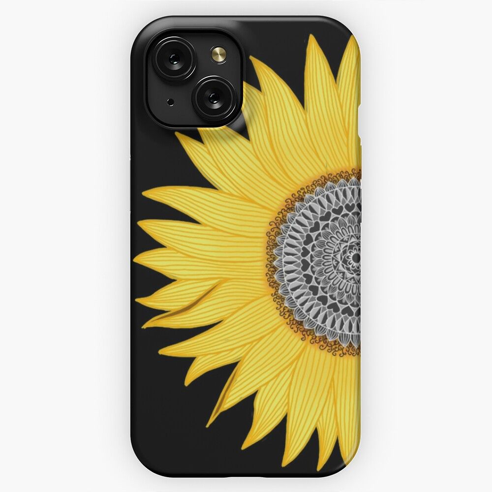 Mandala Sunflower iPhone 15 Slim Phone Case Cover