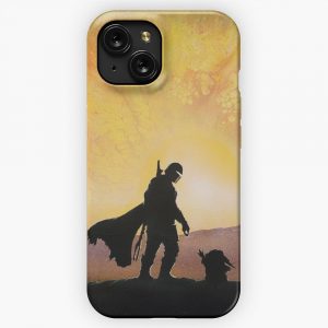Mando Hunter And Child Canvas iPhone 15 Slim Phone Case Cover