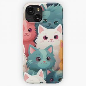 Many Cute Cats iPhone 15 Slim Phone Case Cover