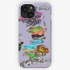 Map Of Prythian With Court Names iPhone 15 Slim Phone Case Cover
