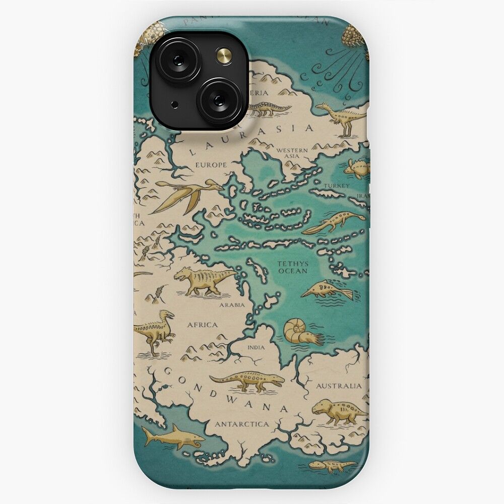 Map Of The Supercontinent Pangaea iPhone 15 Slim Phone Case Cover
