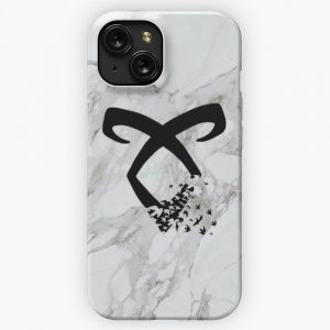 Marble Angelic Rune iPhone 15 Slim Phone Case Cover