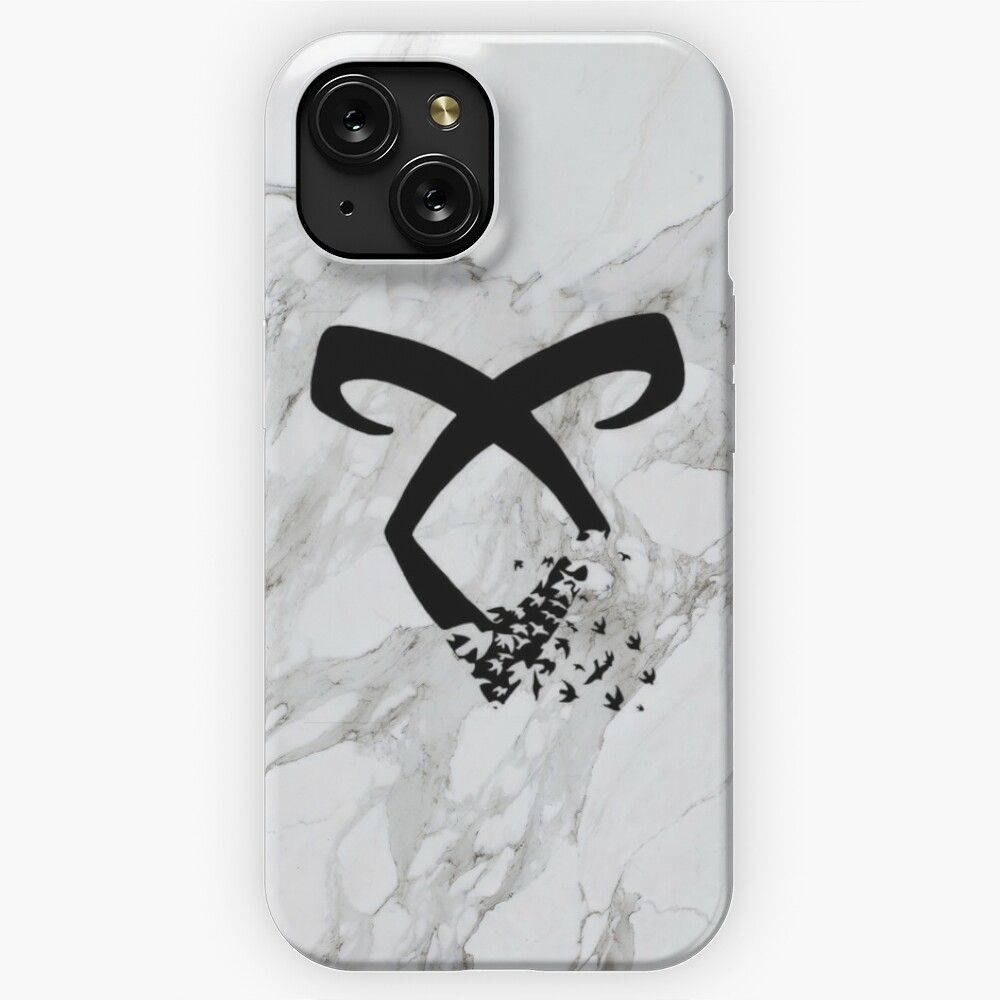 Marble Angelic Rune iPhone 15 Slim Phone Case Cover