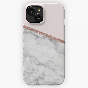 Marble Glitter iPhone 15 Slim Phone Case Cover