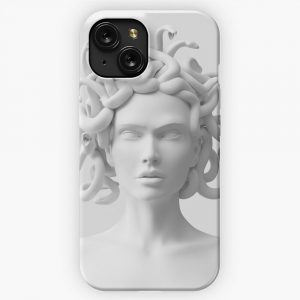 Marble Medusa Bust iPhone 15 Slim Phone Case Cover