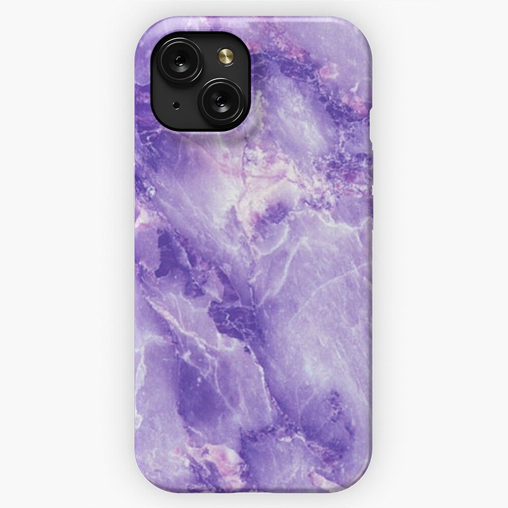 Marble Purple iPhone 15 Slim Phone Case Cover