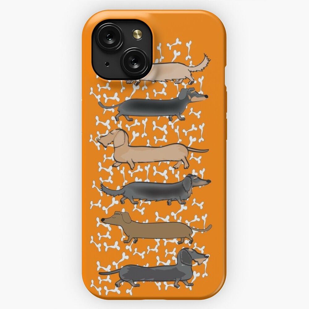 March Of The Dachshunds iPhone 15 Slim Phone Case Cover