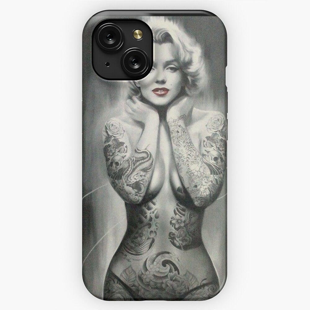 Marilyn Monroe As The Tattooed Lady Print iPhone 15 Slim Phone Case Cover