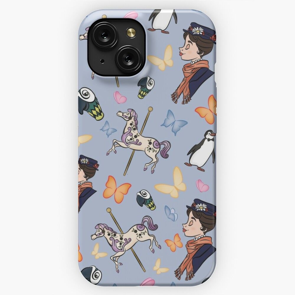 Mary Poppins Pattern iPhone 15 Slim Phone Case Cover