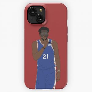 Masked Joel Embiid Says Shhh iPhone 15 Slim Phone Case Cover