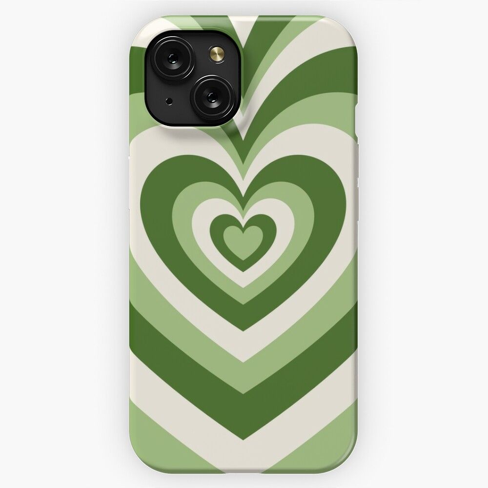 Matcha Love Heart Wildflower Cases Inspired Pattern Version iPhone 15 Slim Phone Case Cover