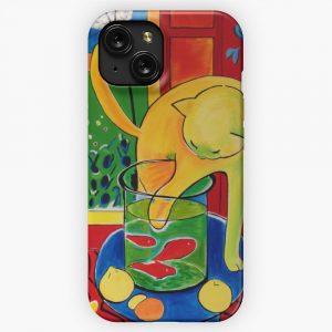 Matisse Cat Le Chat Aux Poissons Rouges The Cat With Red Fish 1914 Henri Matisse iPhone 15 Slim Phone Case Cover