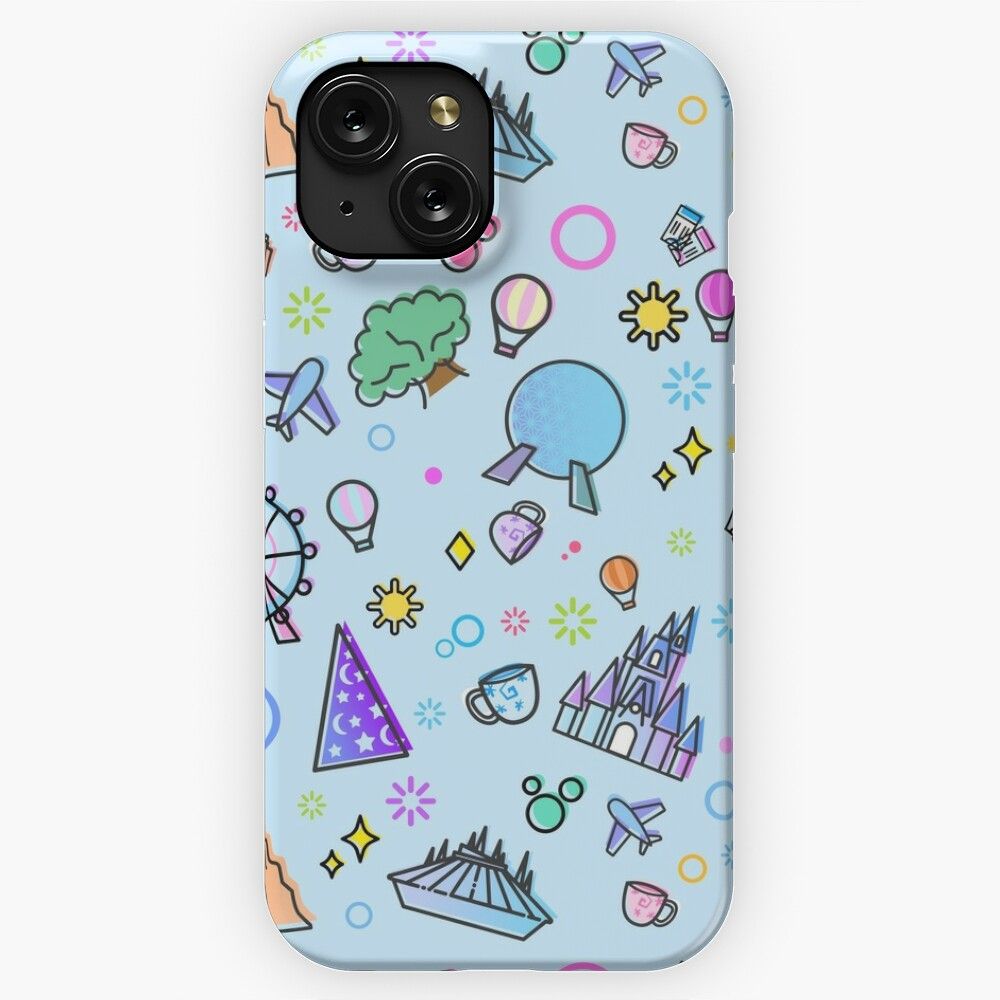 Meet Me At My Happy Place Pattern iPhone 15 Slim Phone Case Cover