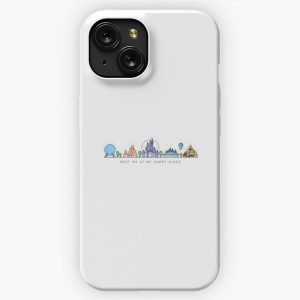 Meet Me At My Happy Place Vector Orlando Theme Park Illustration Design iPhone 15 Slim Phone Case Cover