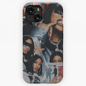 Megan Thee Stallion Collage Multiple Products iPhone 15 Slim Phone Case Cover