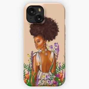 Melanin Wildflower iPhone 15 Slim Phone Case Cover