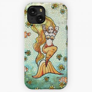 Mermaid And Clownfish iPhone 15 Slim Phone Case Cover