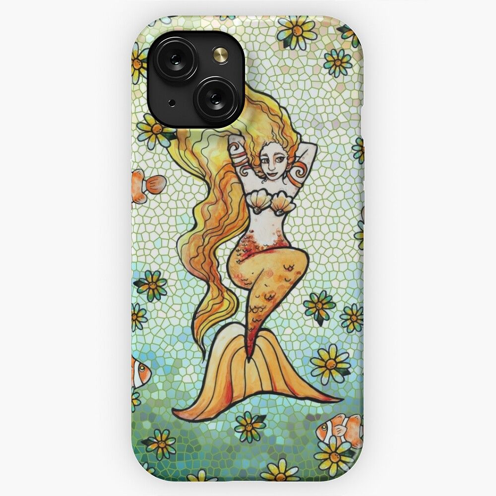 Mermaid And Clownfish iPhone 15 Slim Phone Case Cover
