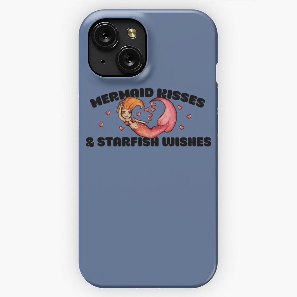 Mermaid Kisses And Starfish Wishes iPhone 15 Slim Phone Case Cover