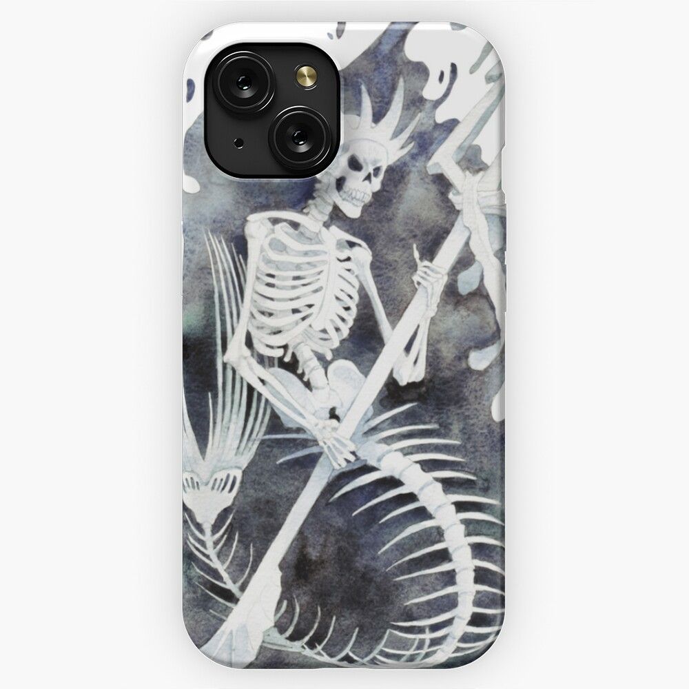 Mermaid Skeleton Classic iPhone 15 Slim Phone Case Cover