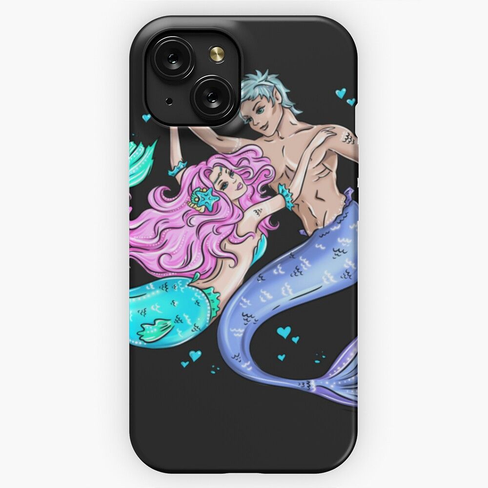 Mermaids In Love Essential iPhone 15 Slim Phone Case Cover