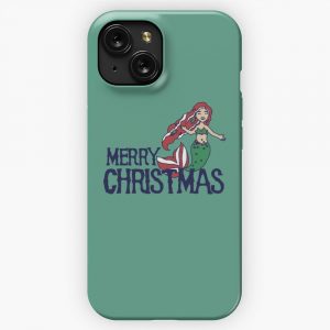 Merry Christmas Mermaid 2 iPhone 15 Slim Phone Case Cover