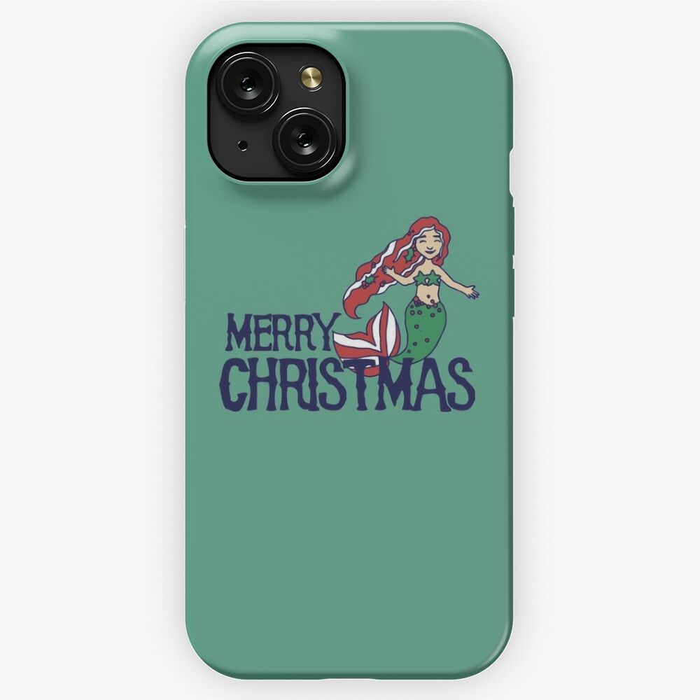 Merry Christmas Mermaid 2 iPhone 15 Slim Phone Case Cover