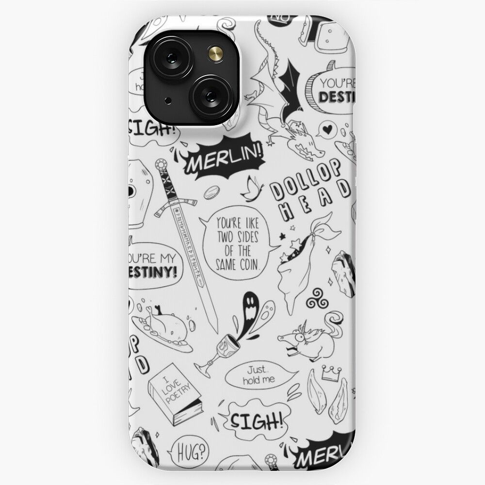 Merthur Pattern Merlin iPhone 15 Slim Phone Case Cover