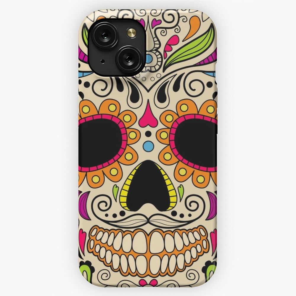 Mexican Color Skull iPhone 15 Slim Phone Case Cover