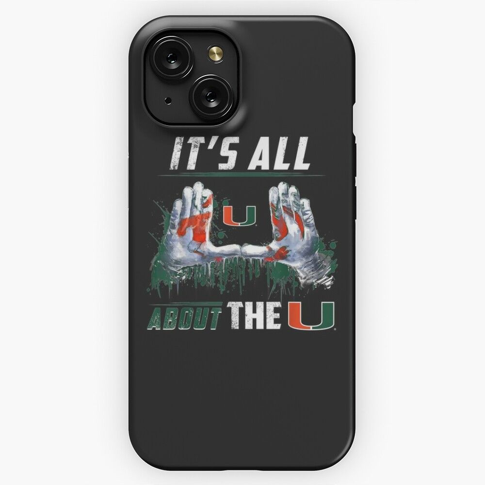 Miami Hurricanes All About The U Apparel 2 iPhone 15 Slim Phone Case Cover