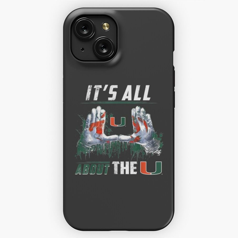 Miami Hurricanes All About The U Apparel iPhone 15 Slim Phone Case Cover