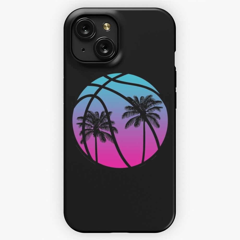 Miami Vice Basketball Black iPhone 15 Slim Phone Case Cover