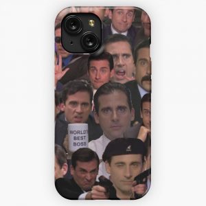 Michael Scott Collage iPhone 15 Slim Phone Case Cover