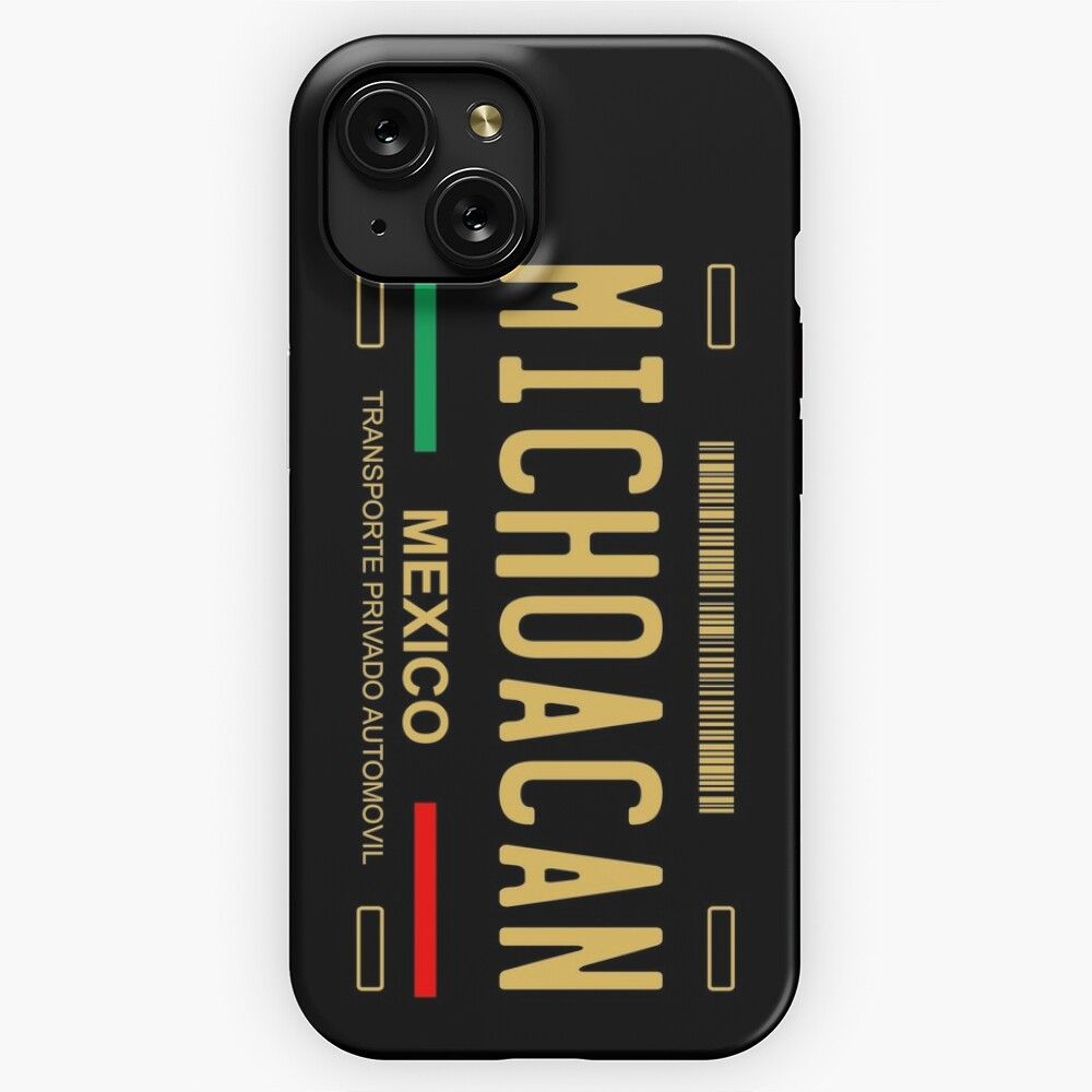 Michoacan License Plate Modern Design iPhone 15 Slim Phone Case Cover