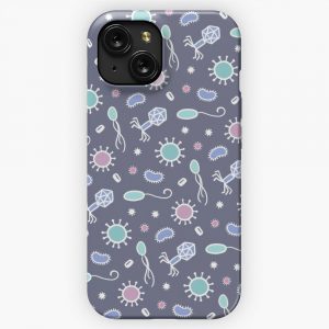 Microbes Dark iPhone 15 Slim Phone Case Cover