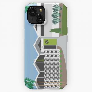 Mid Century Zig Zag Roof iPhone 15 Slim Phone Case Cover