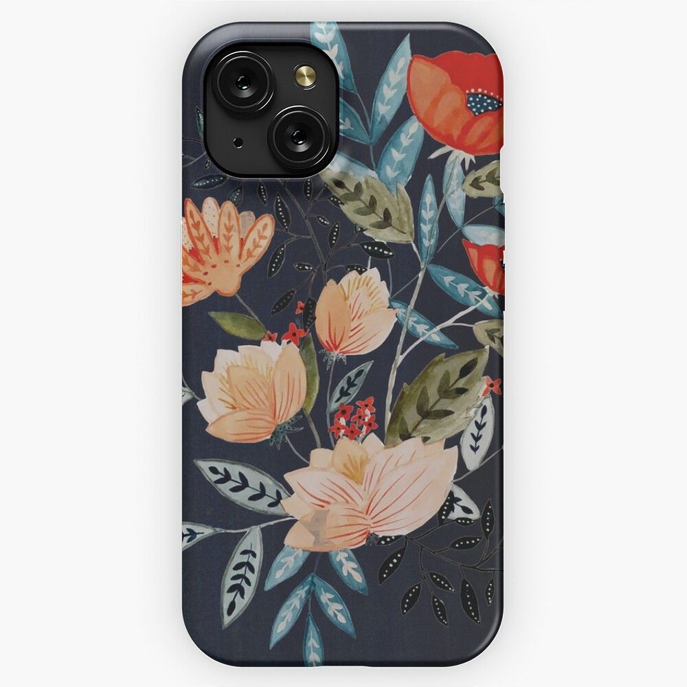Midnight Bouquet iPhone 15 Slim Phone Case Cover