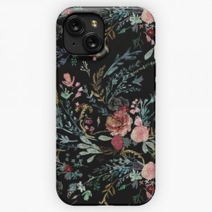 Midnight Floral iPhone 15 Slim Phone Case Cover