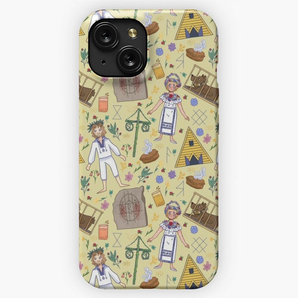 Midsommar Pattern 1 iPhone 15 Slim Phone Case Cover