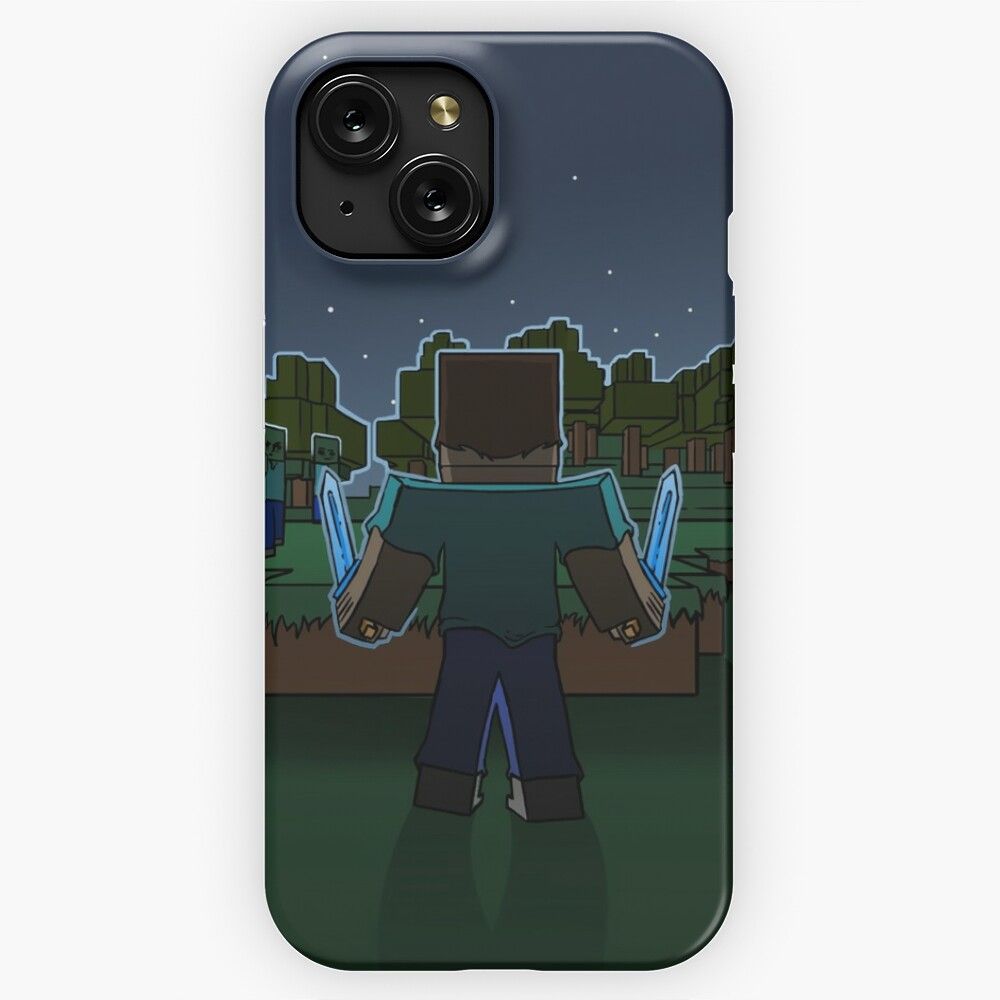 Minecraft Night Fighter iPhone 15 Slim Phone Case Cover