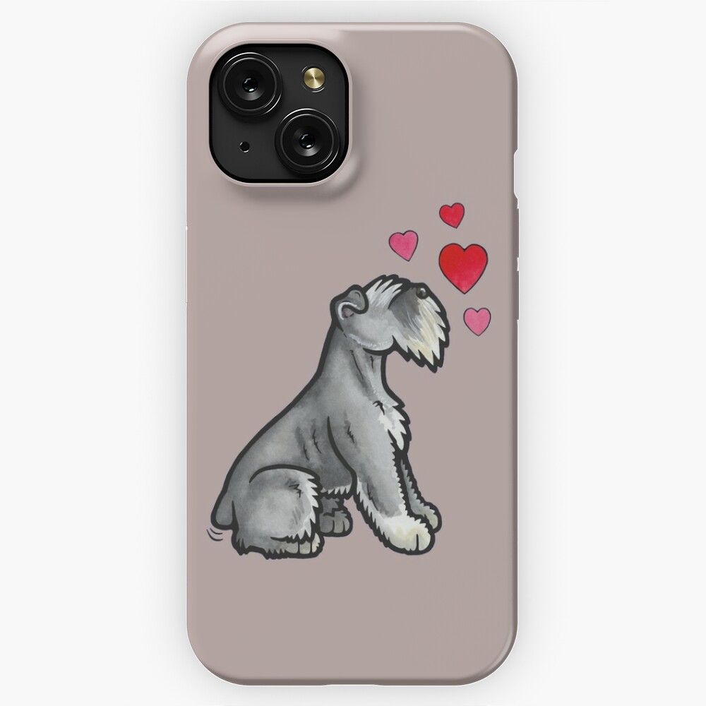 Mini Schnauzer Love iPhone 15 Slim Phone Case Cover