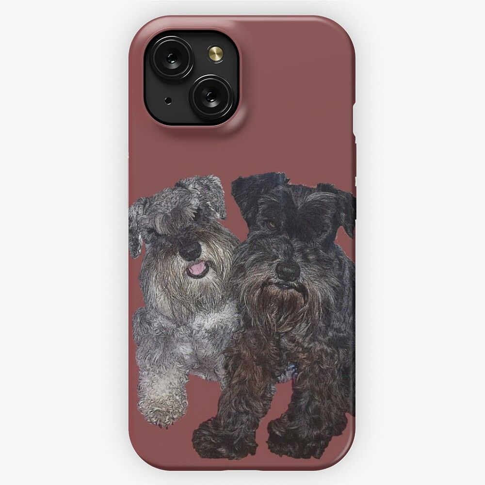 Miniature Schnauzer Buddies iPhone 15 Slim Phone Case Cover