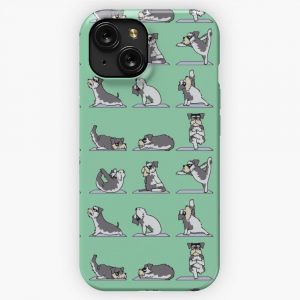 Miniature Schnauzer Yoga iPhone 15 Slim Phone Case Cover